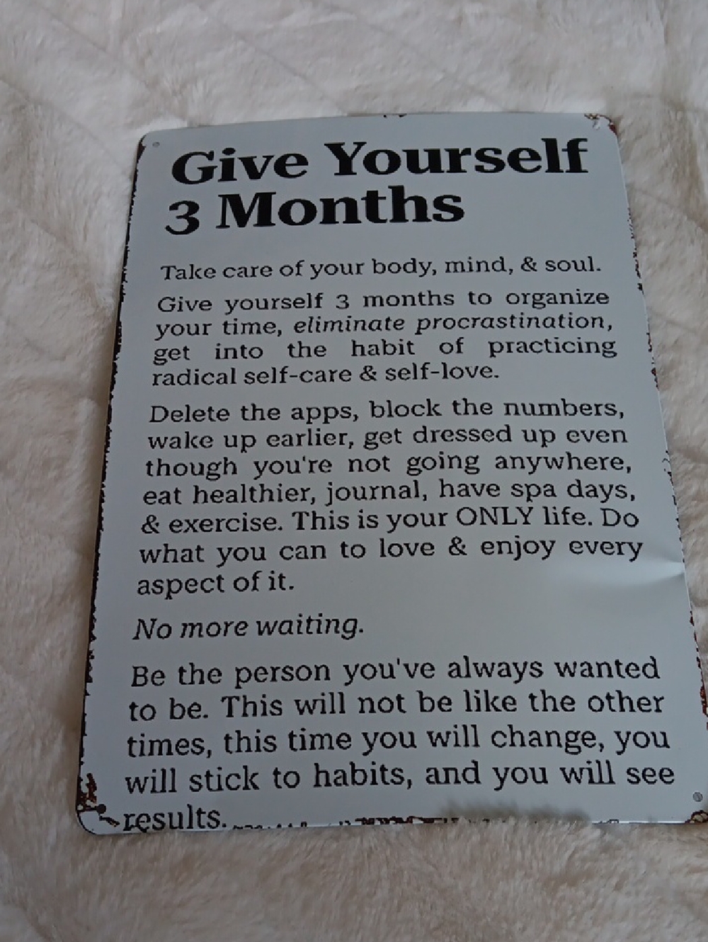 Motivational Sign Inspirational Quota